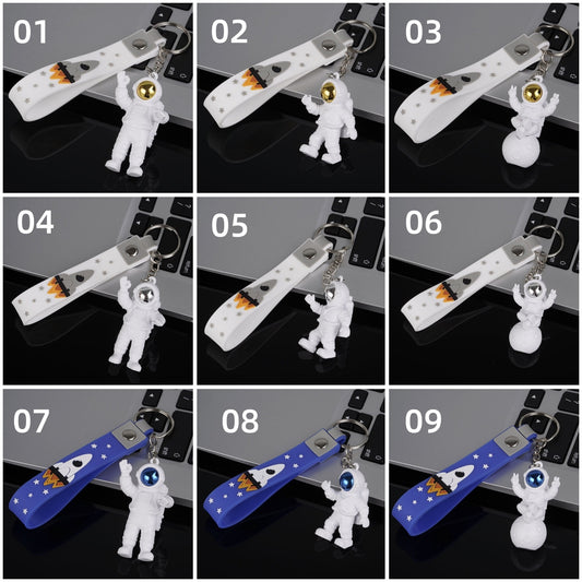9色 宇宙飛行士キーホルダー 月面着陸 宇宙キーホルダー 宇宙雑貨 キーチェーン バッグチャーム