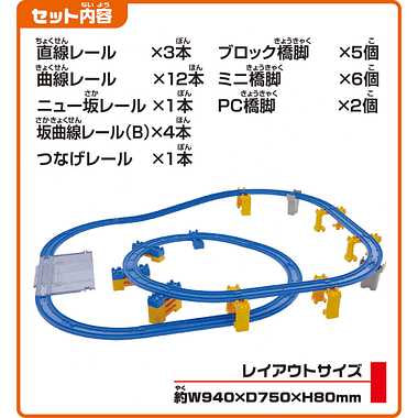 2種類の坂で楽しもう!立体のぼりおりレールキット