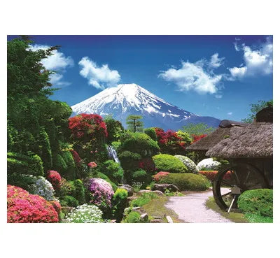 01-072 花咲く忍野と富士山