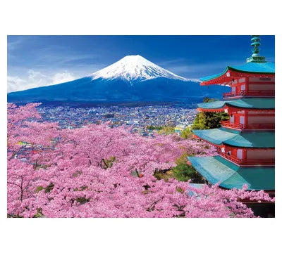 25-195s 春風富士と五重塔-山梨