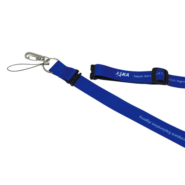 【JAXAロゴグッズ】JAXAロゴ ネックストラップ ネイビー