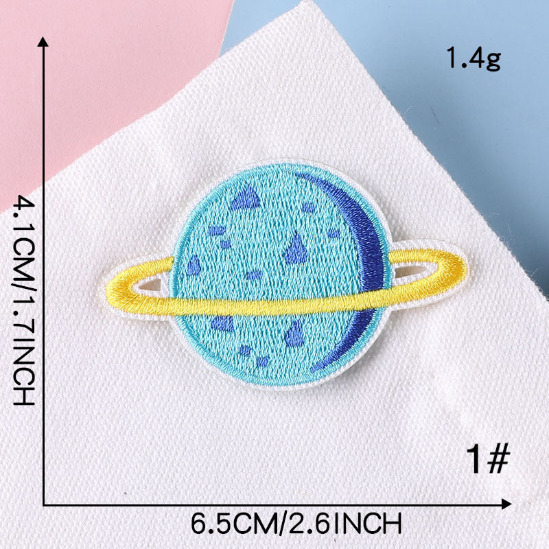 【13種】惑星 UFO ロケット 宇宙 刺繍ワッペン アイロンワッペン アップリケ アイロン接着 ハンドメイド
