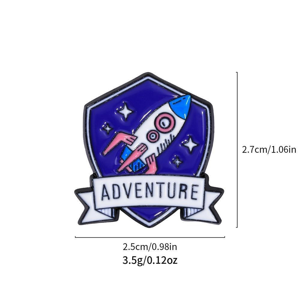 4色  宇宙  ロケット 宇宙飛行士 ブローチ ピンズ バッジ  ブローチ ラペルピン 宇宙関連雑貨