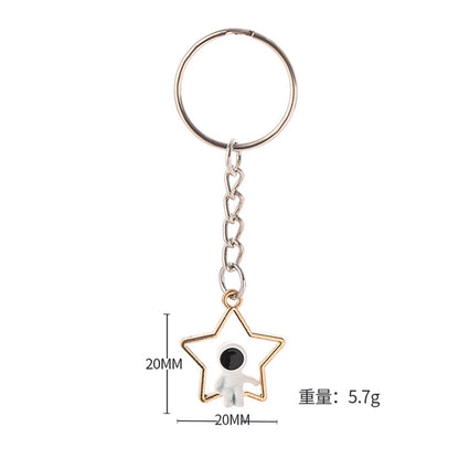 星と月 宇宙飛行士のキーホルダー   宇宙関連雑貨