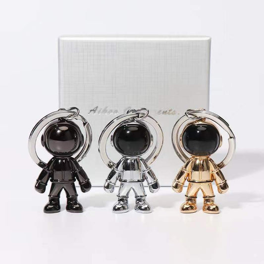3色 金属 宇宙飛行士キーホルダー 宇宙 コズミックキーホルダー　宇宙雑貨 バッグチャーム