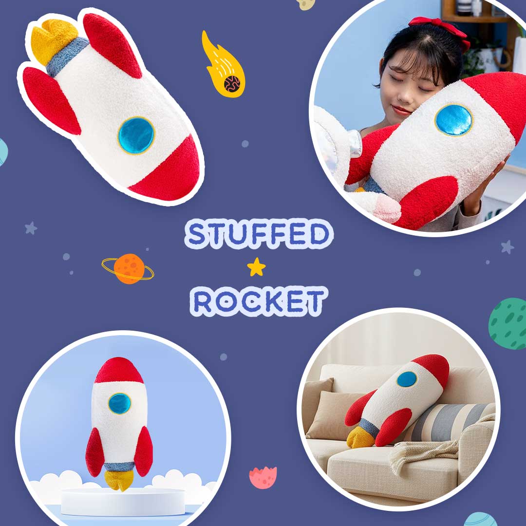 【納期約1ヶ月】ぬいぐるみ ロケット 抱き枕 枕 宇宙 Rocket ユニーク キッズ 子ども チャーミング 癒し