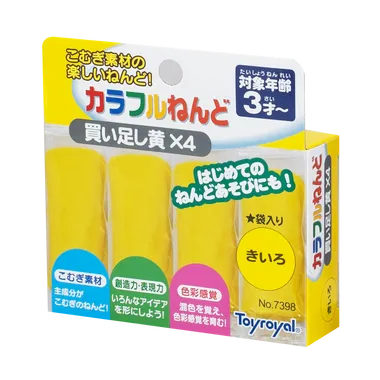 7398 カラフルねんど黄×4