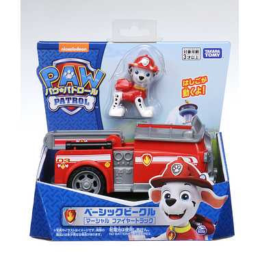 パウ・パトロール ベーシックビークル(フィギュア付き) マーシャル ファイヤートラック