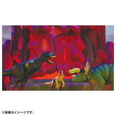 冒険大陸　アニアキングダム　ボルケーノの恐竜セット（メタルレッドＶｅｒ．）