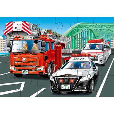 JP-37 くもんのジグソーパズルＳＴＥＰ３ はたらく車のなかまたち