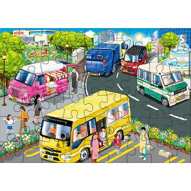 JP-44 くもんのジグソーパズルＳＴＥＰ４ いろいろな場面ではたらく車