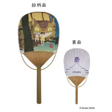 となりのトトロ　小判竹うちわ　ネコバスとサツキ＆メイ