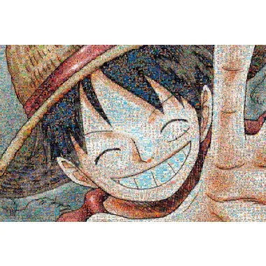 ワンピース1000-583　ワンピースモザイクアート【ルフィ】