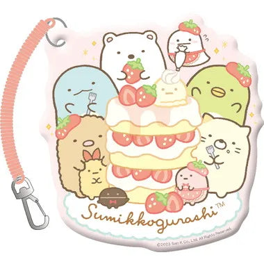 まいごふだ入りパスケース A.喫茶すみっコでいちごフェア　すみっコぐらし