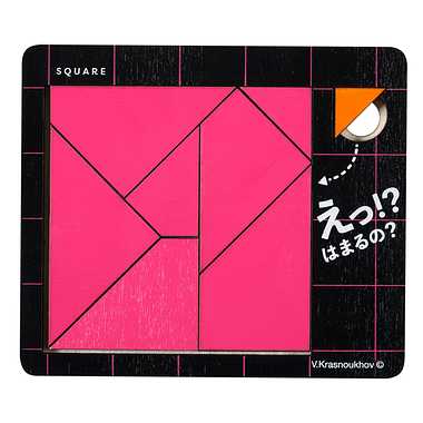 KR-02 このピース絶対はまらなそうで完璧にハマるパズル　スクエア