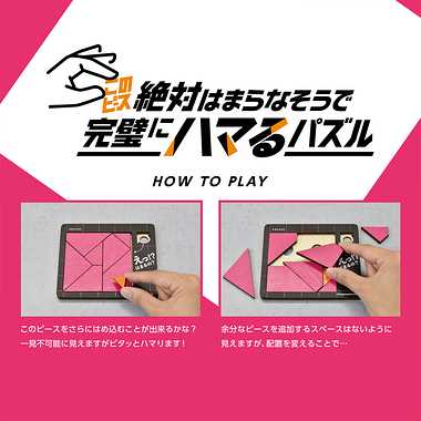 KR-02 このピース絶対はまらなそうで完璧にハマるパズル　スクエア