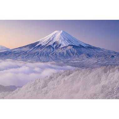10-1453 雪景色の三ツ峠より望む富士山（山梨）