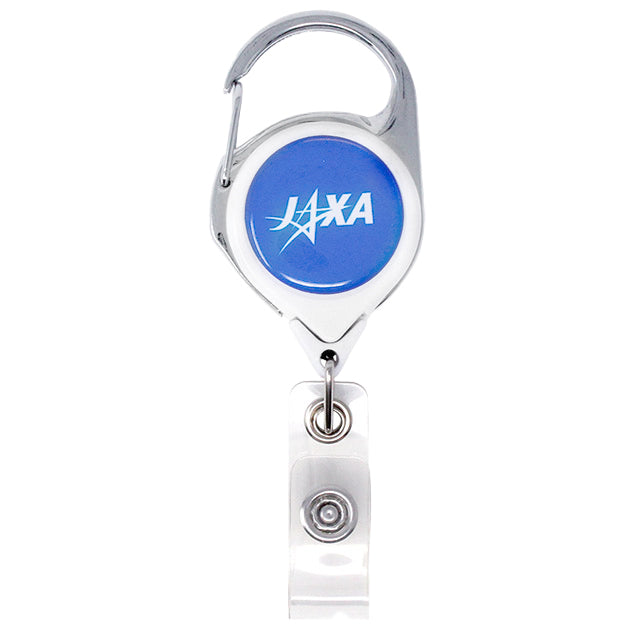 【JAXAロゴグッズ】JAXAロゴ カラビナリールクリップ