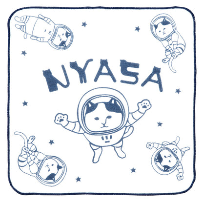 ガーゼパイルハンカチ[宇宙って楽しいなNYASA]