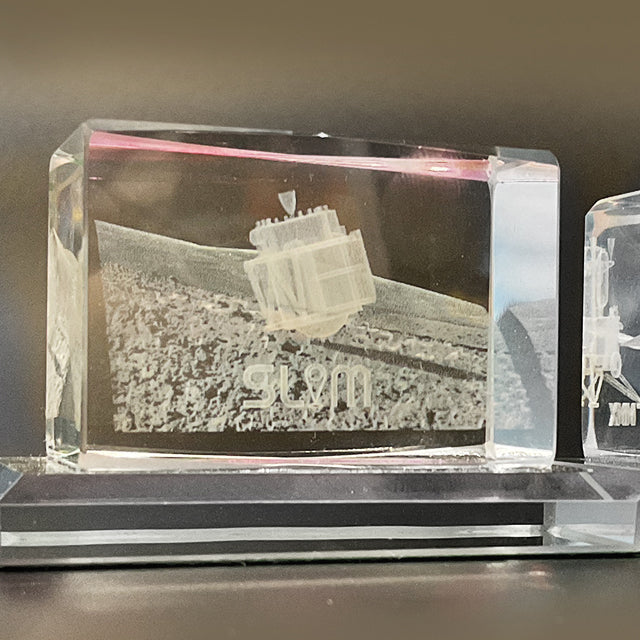 【宇宙グッズ】3Dクリスタル [SLIM月面着陸]