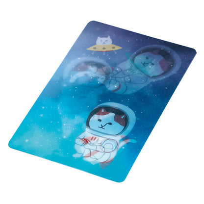 動かすと絵柄が変わる!ステッカー 宇宙遊泳NYASA