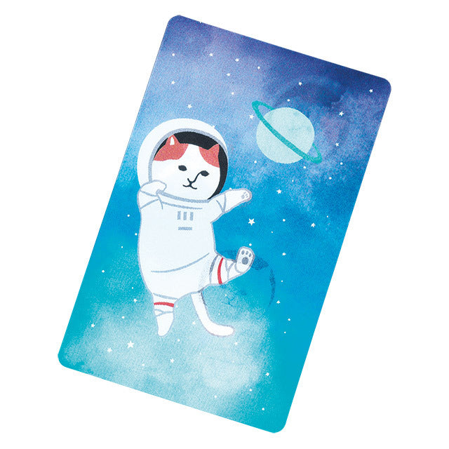 動かすと絵柄が変わる!ステッカー 宇宙遊泳NYASA