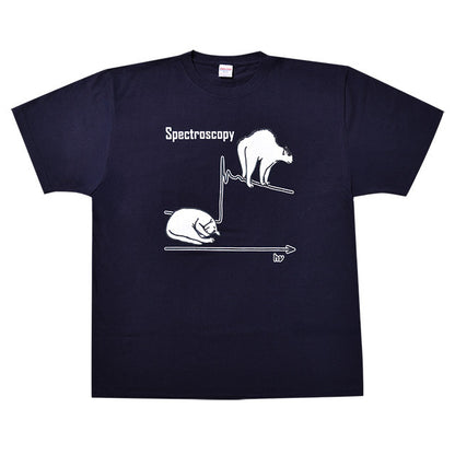 スペクトルネコTシャツ ネイビー L